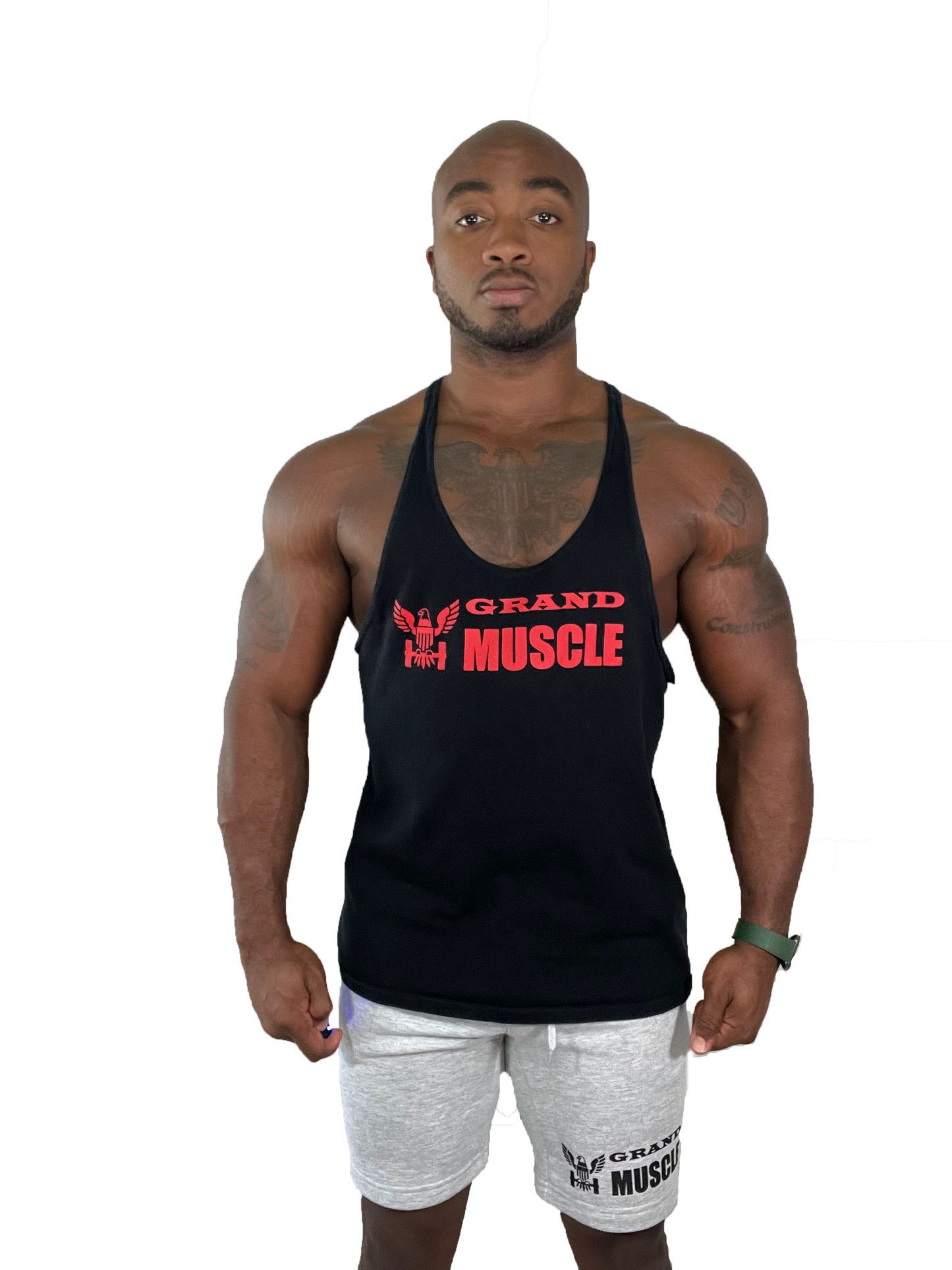 Stringer Tank - Black with Red Logo