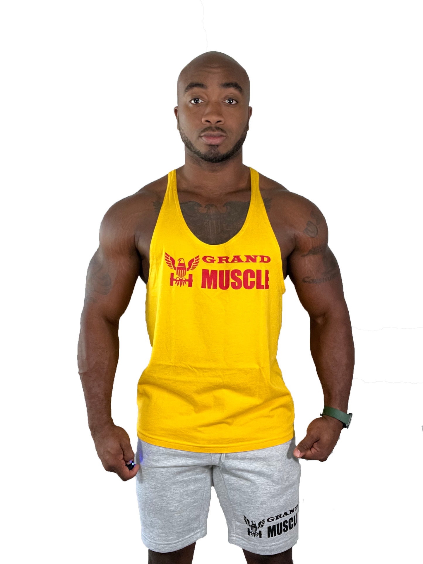 Stringer Tank - Yellow with Red Logo